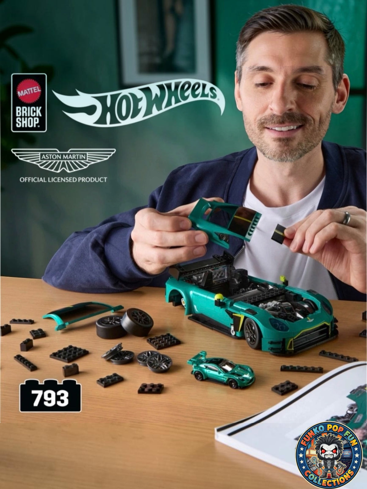Exclusive Limited Edition Mattel Brick Shop Hot Wheels Elite Series '24 Aston Martin Vantage GT3 Set